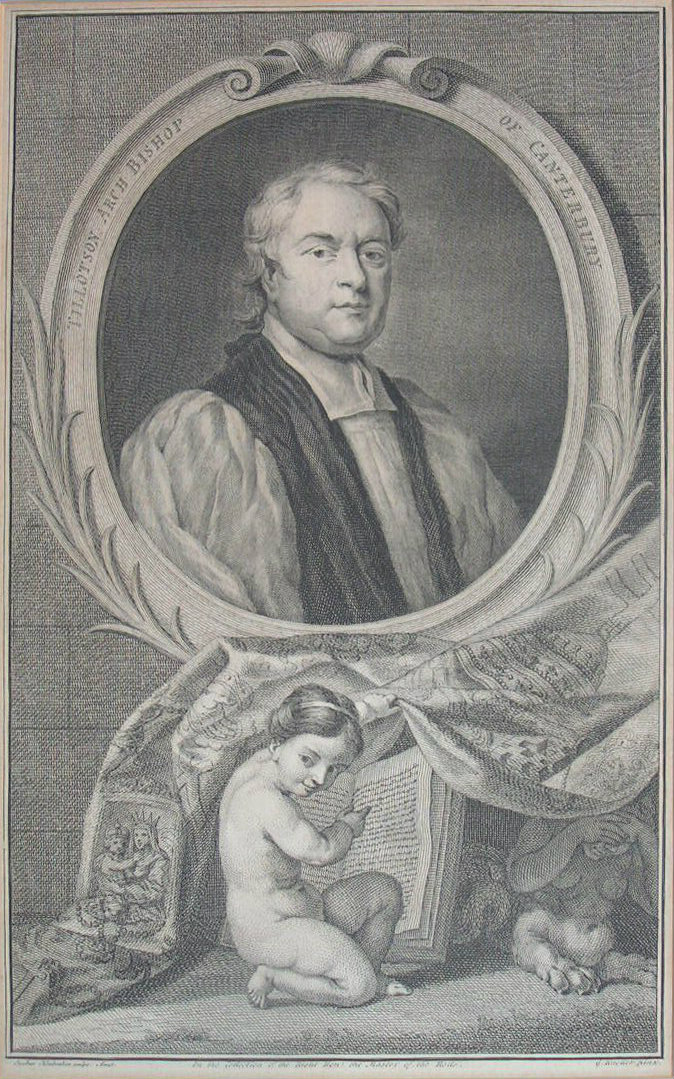 Print - Tillotson Arch Bishop of Canterbury - Houbraken
